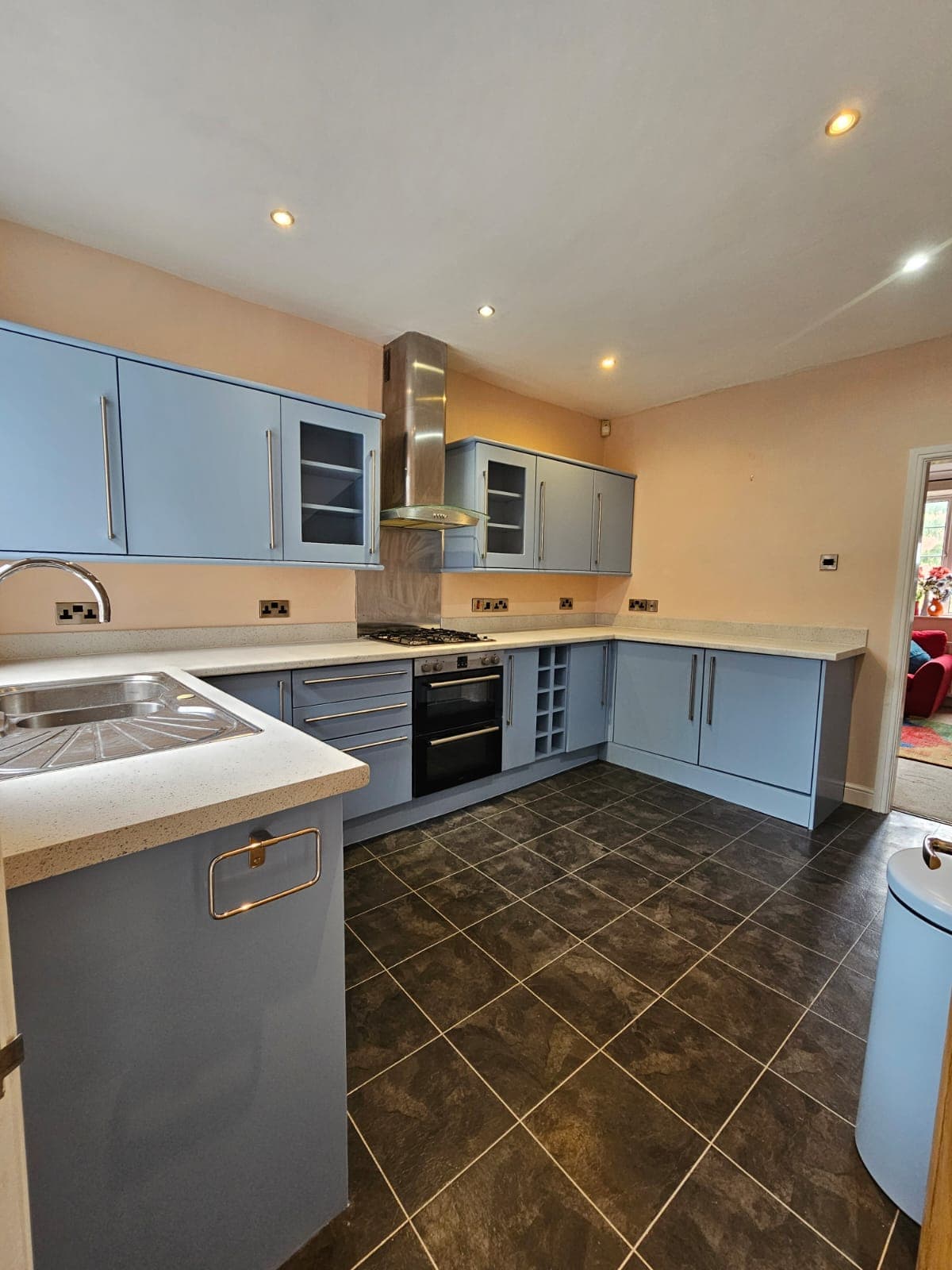Grey Kitchen Respray — Wide View — PHE Decorating Sheffield project photo