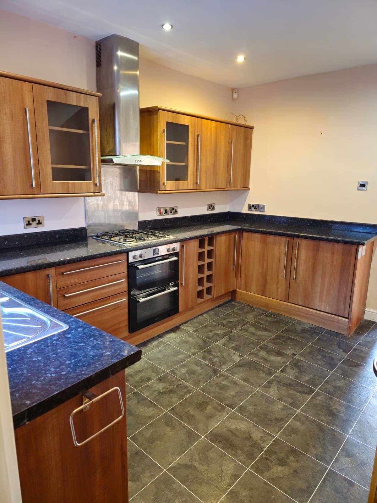 Oak Kitchen — Before Wide View — PHE Decorating Sheffield project photo