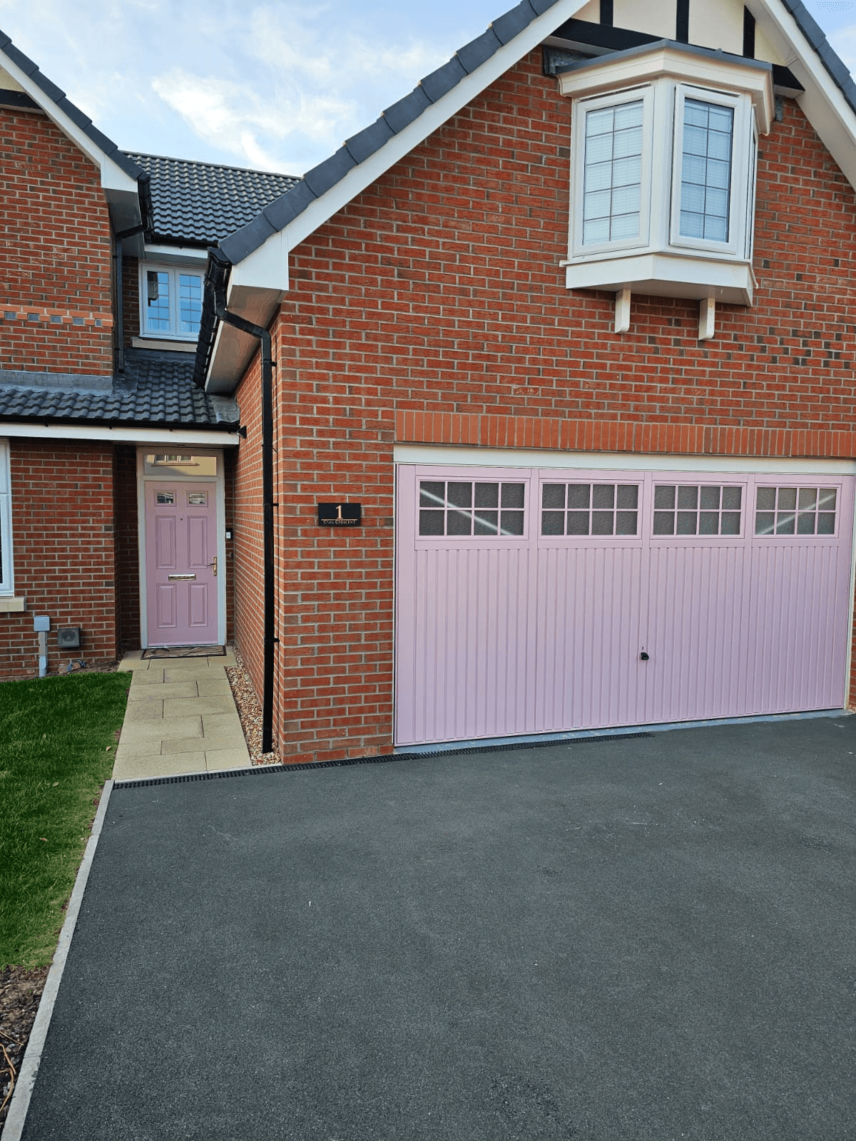 UPVC door and garage spraying Sheffield — pink colour change