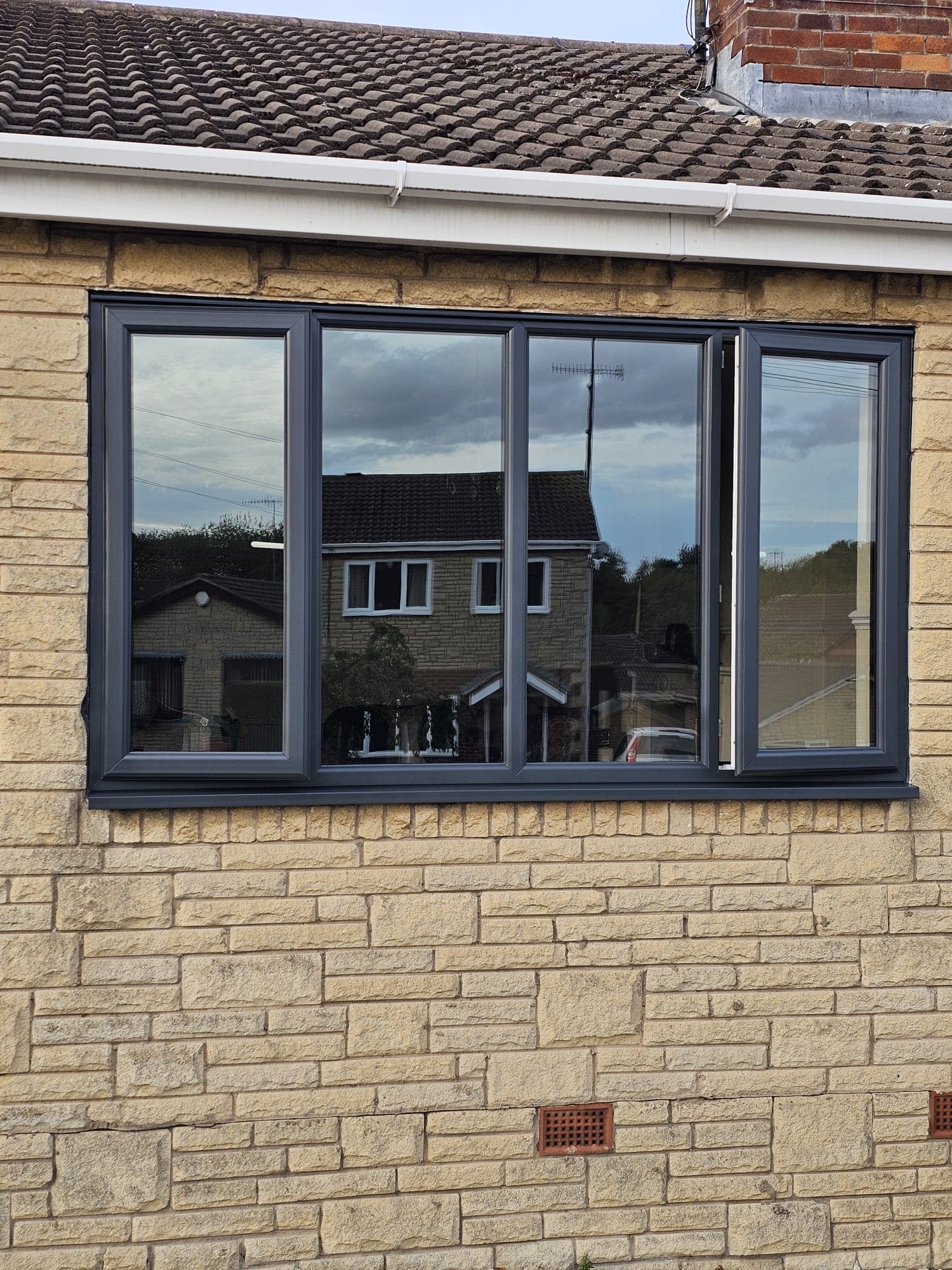 Client-supplied view 22 of recent UPVC window spraying work by PHE Decorating