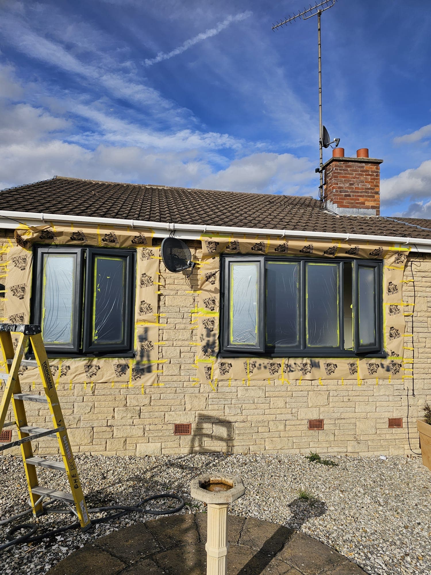 Client-supplied view 24 of recent UPVC window spraying work by PHE Decorating