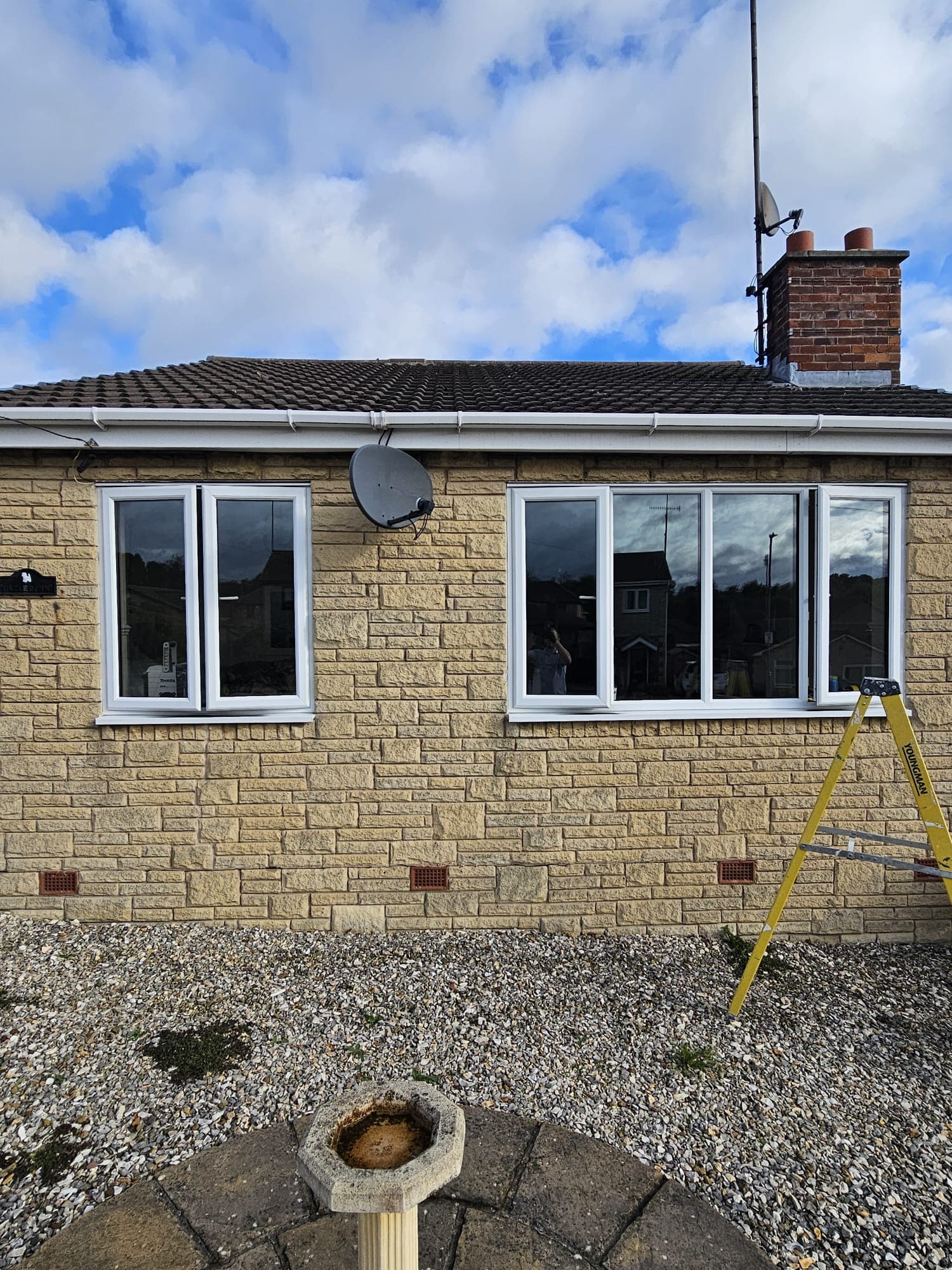 Client-supplied view 26 of recent UPVC window spraying work by PHE Decorating