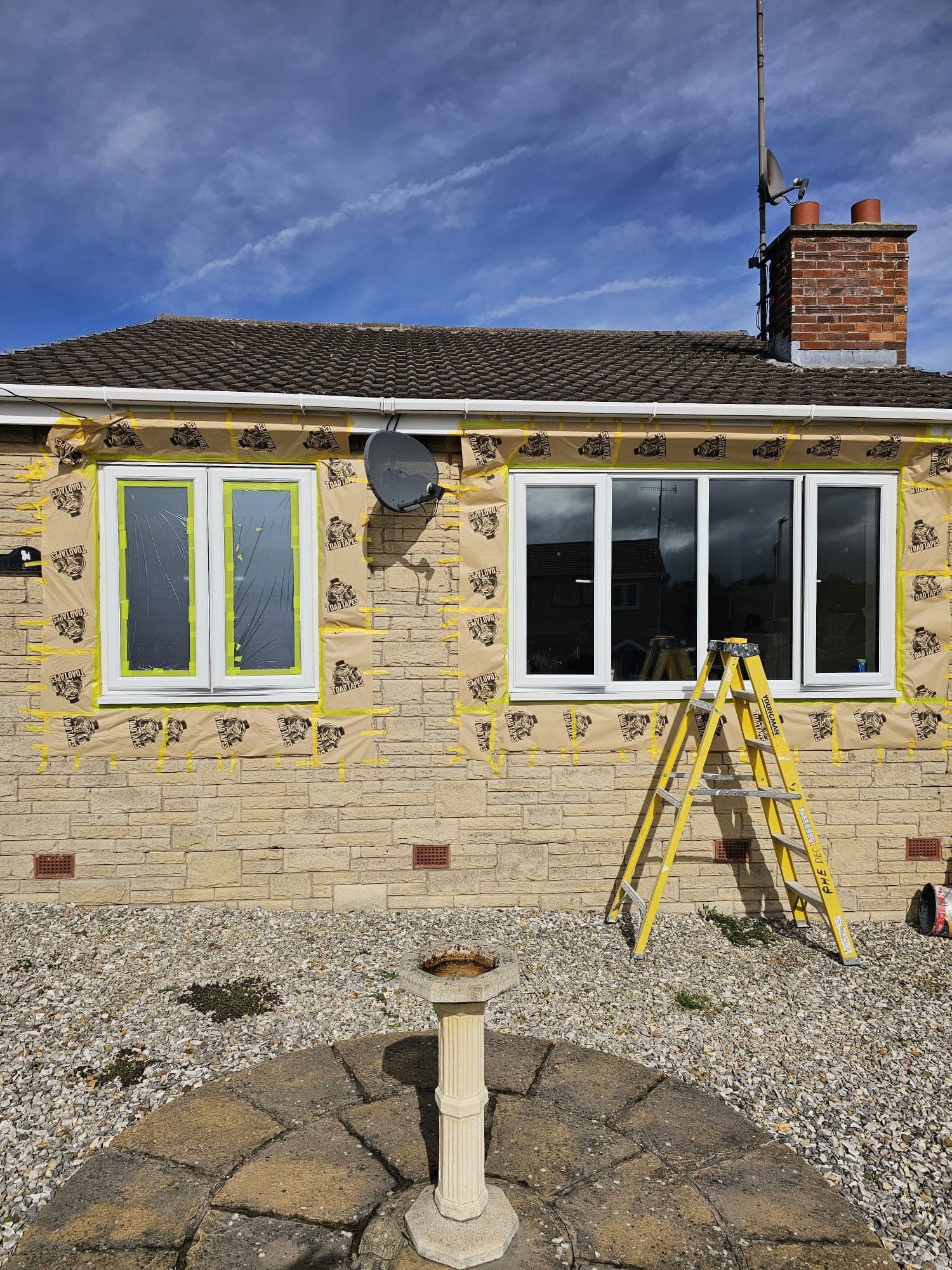 Client-supplied view 27 of recent UPVC window spraying work by PHE Decorating