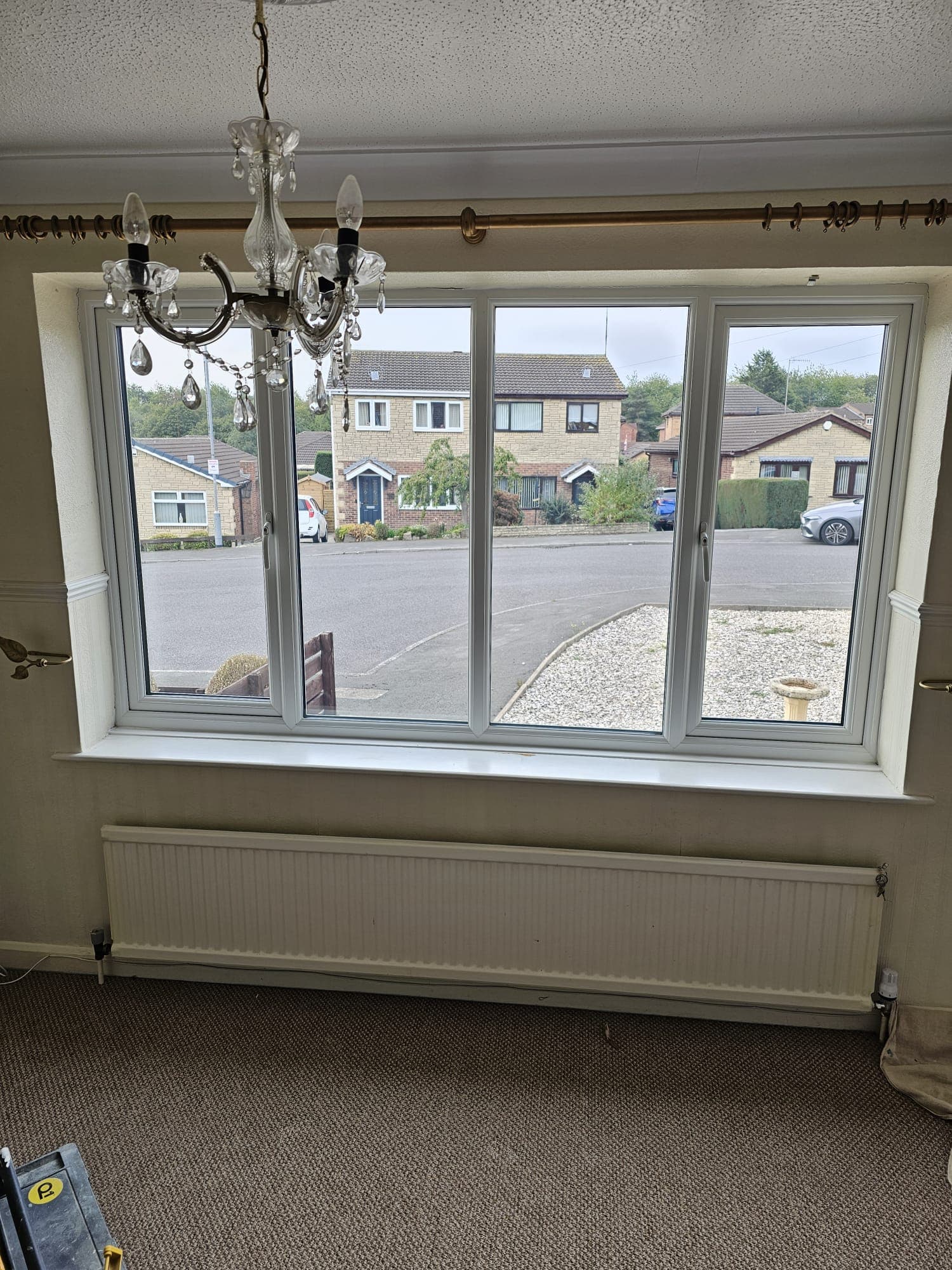 Client-supplied view 30 of recent UPVC window spraying work by PHE Decorating